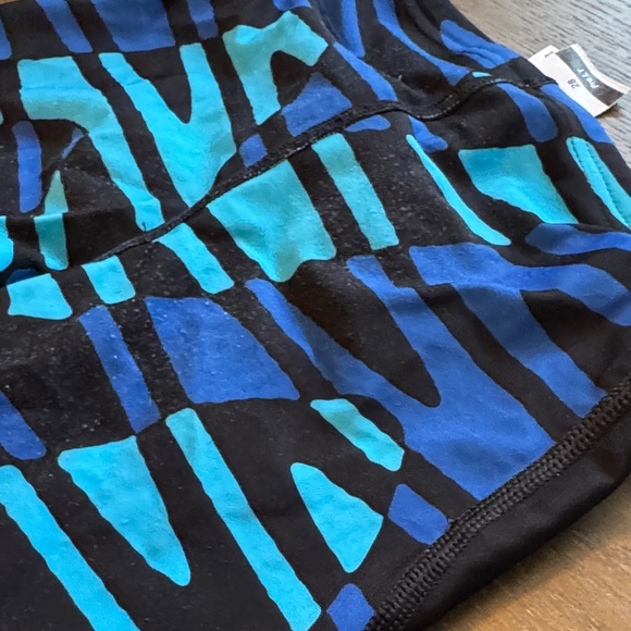 Speedo Black Swim Shorts with Blue Stripes - Picture 7 of 8